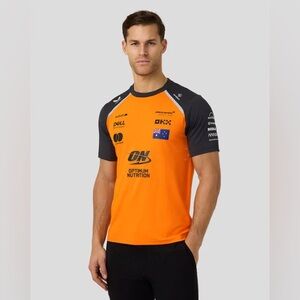 Official Mens McLaren Formula 1 Team Oscar Piastri Set Up T-Shirt - Papaya/Phant
